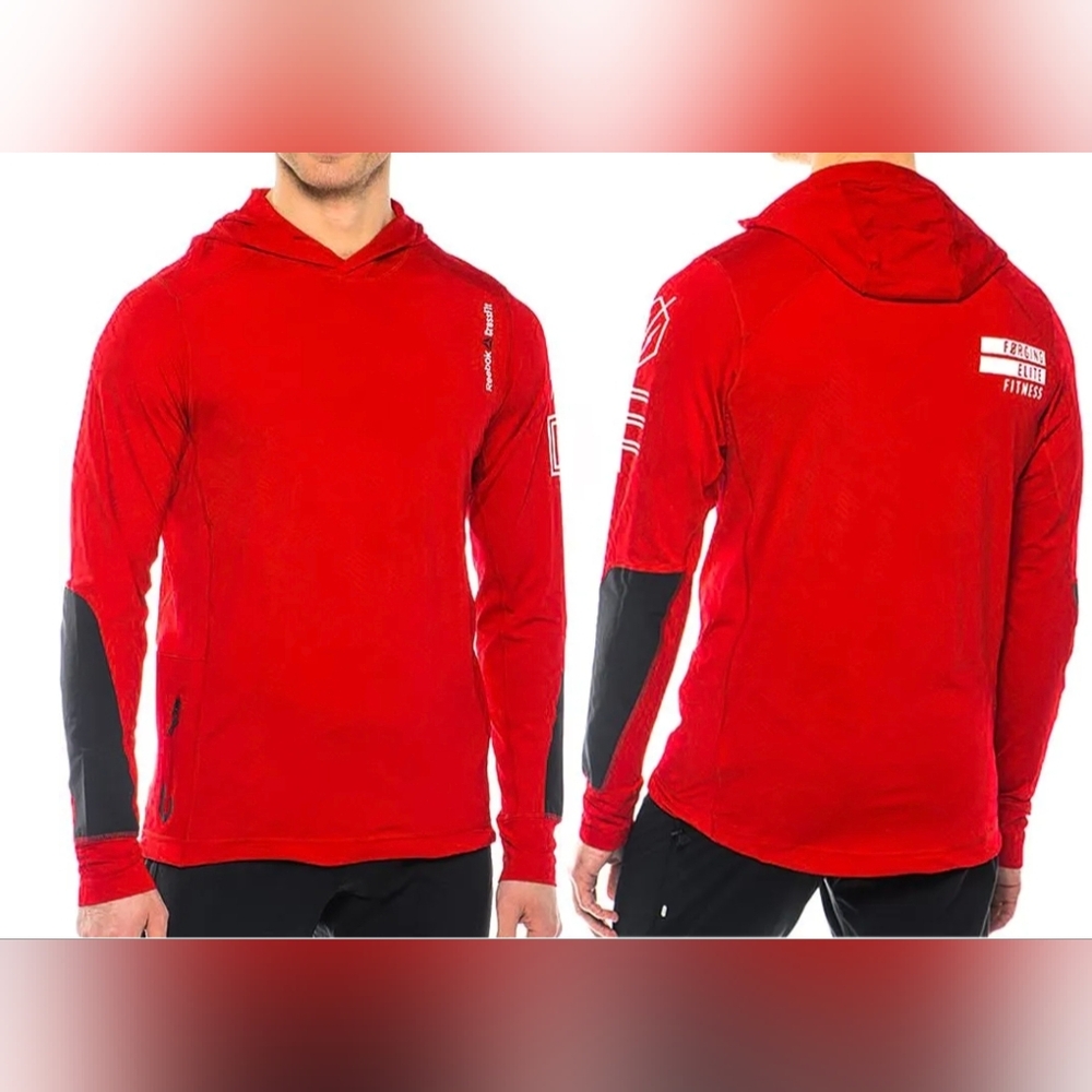 Reebok Red Long Sleeve Hoodie